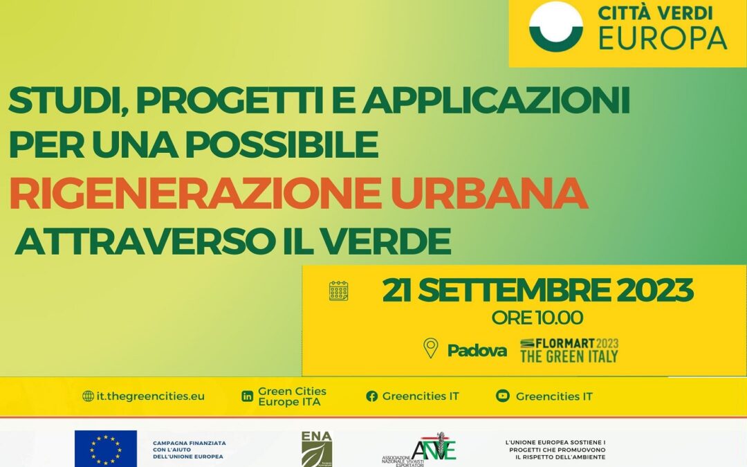 CONVEGNO ANNUALE GREEN CITIES EUROPE ITALIA 2023